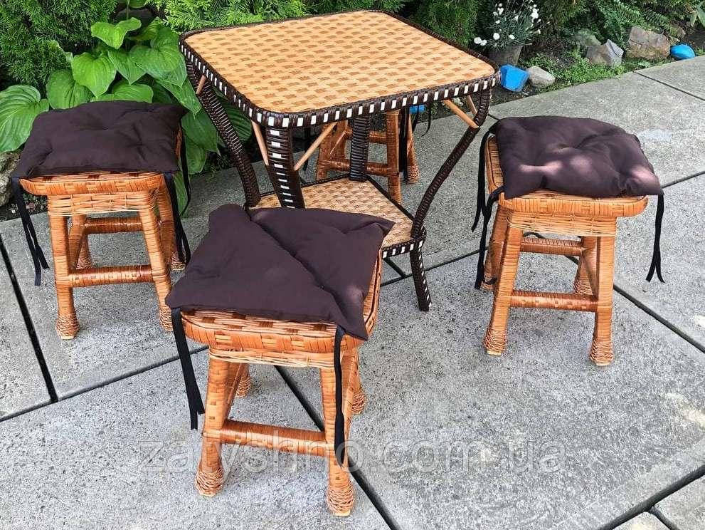 Набор мебели из лозы с табуретками Киев - изображение 8
