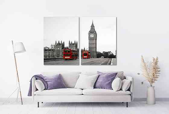 Модульная картина в гостиную / спальню Вечірній Лондон TLV-2_023 Київ