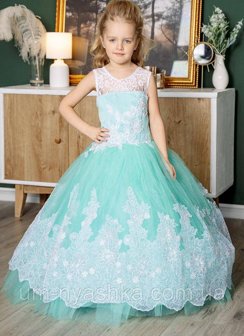 Длинное нарядное платье Кружево на 5-7 лет Кривой Рог - изображение 5