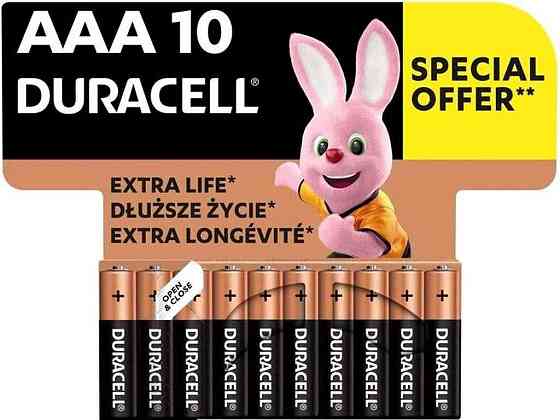Батарейка лужна LR03/AAA Basic 1.5V 10 шт. 52557 ТМ DURACELL Киев
