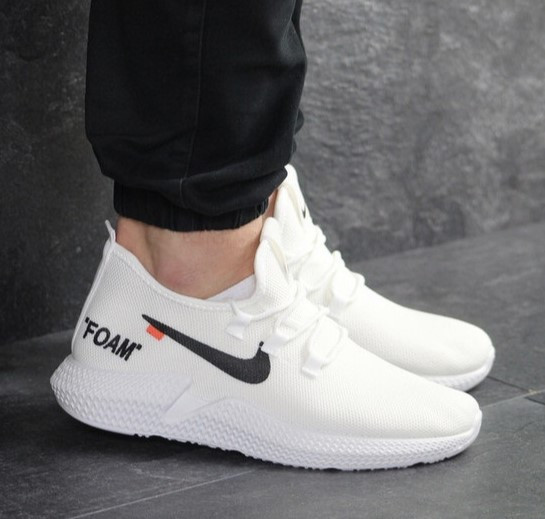 Кросівки Чоловічі Білі Тканинні Boost Пінка в стилі N!ke (розміри: 44,45) Дніпро - фото 6