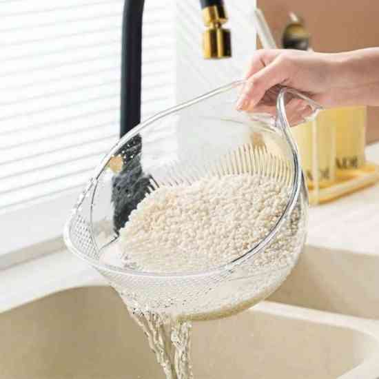 Прозора миска-сито 2 в 1 для фруктів, овочів, рису і круп Вінниця