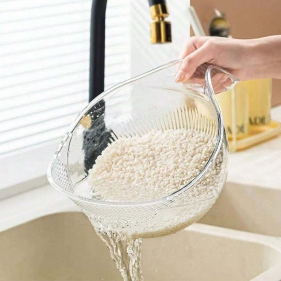 Прозора миска-сито 2 в 1 для фруктів, овочів, рису і круп Вінниця - фото 2