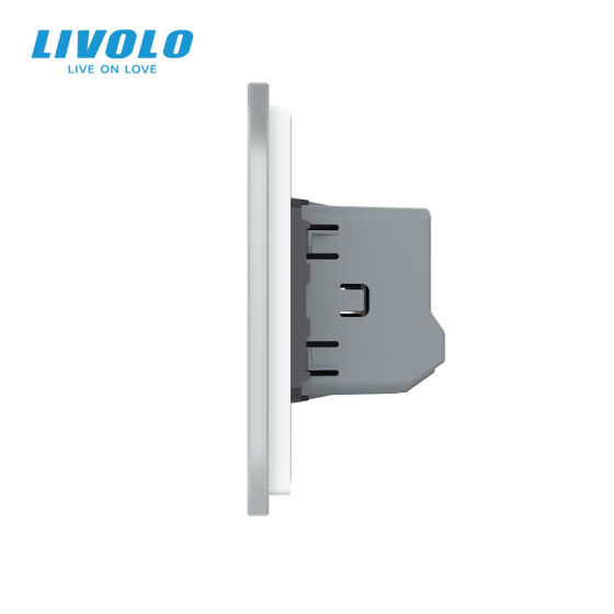 LIVOLO Сенсорний прохідний / перехресний вимикач LIVOLO, 2-сенсорний, білий матове скло, 5А 230 Коломия