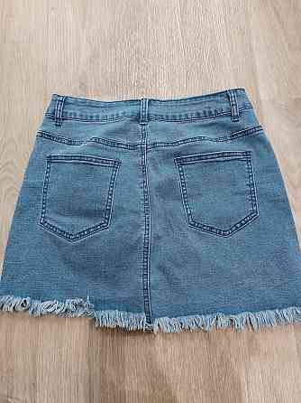 Юбка джинсовая женская короткая Б/У 42 голубой Киев