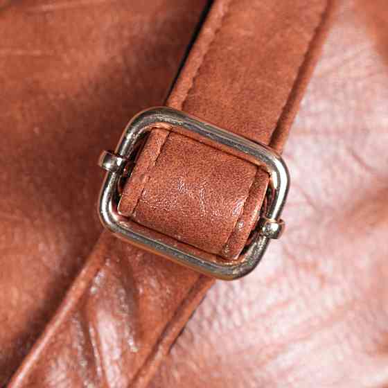 Компактна жіноча сумка через плече на два відділення з екошкіри Коричневий (Vintage) Київ