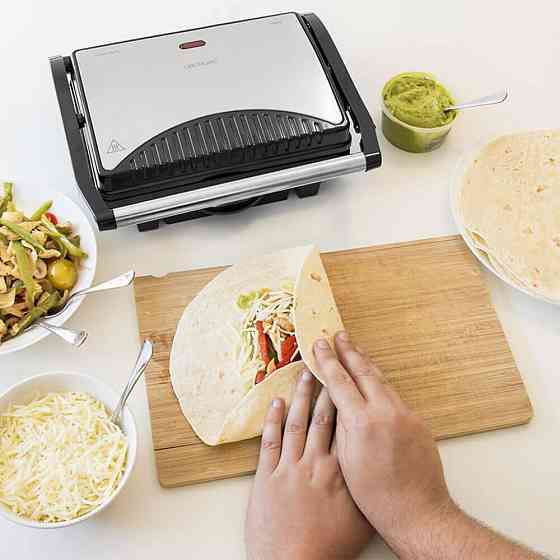 Гриль Cecotec Rock"nGrill 1000 W CCTC-03023 (8435484030236) ( нержавіюча сталь із чорним ) Харків