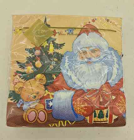 Серветки столові (ЗЗхЗЗ, 20шт) LuxyНГ Дід мороз і ведмежа (1 пач.) Харків