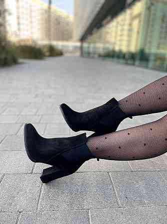 Nivelle Женские черевики NIVELLE черные натуральная замша каблук 10 см размеры 35-39 (3920) Коломия