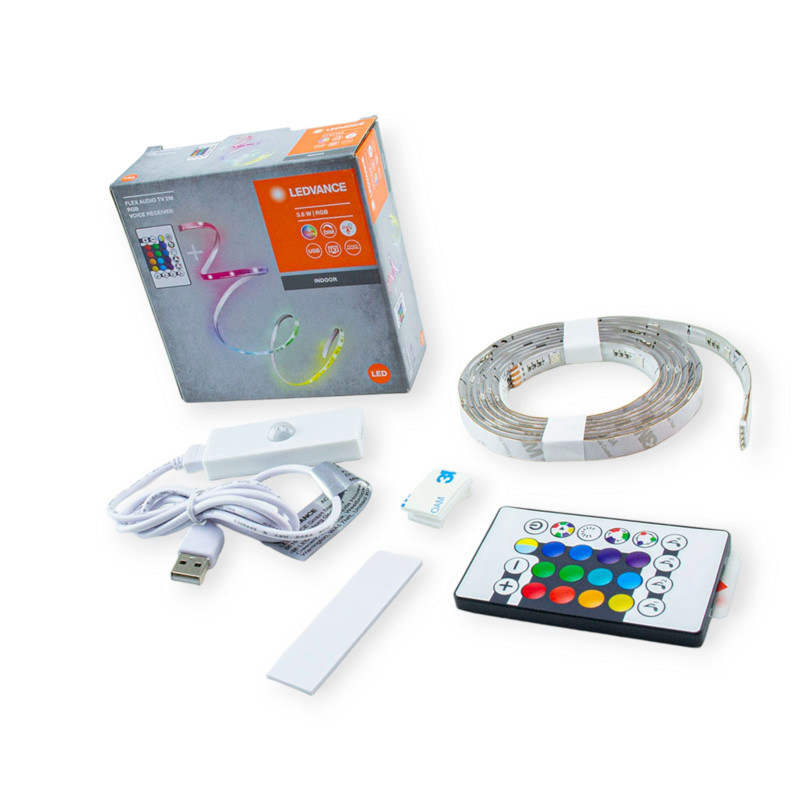 Лента гибкая светодиодная 2м 12V LEDVANCE FLEX автомобиль Ауди O RGB USB пульт 5V 3, 6W Мукачево - изображение 1