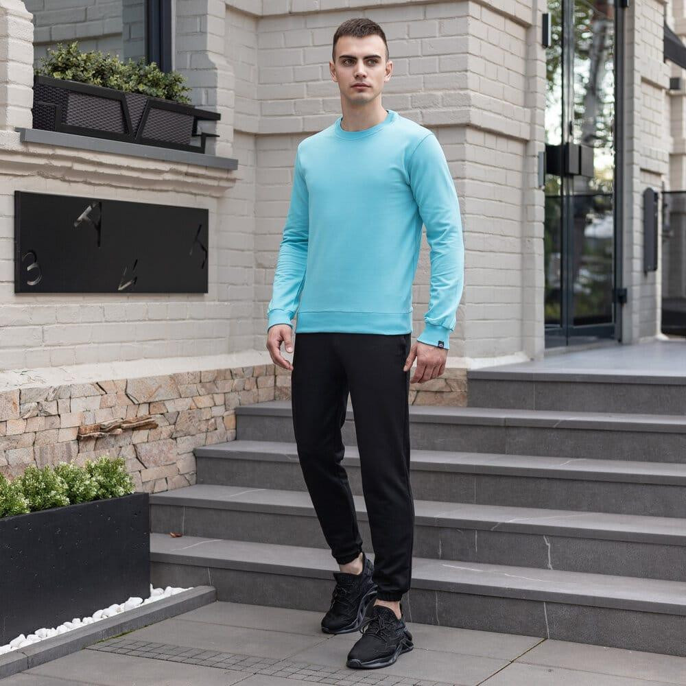 Світшот чоловічий однотонний яскравий ментол Pobedov 001 Київ - фото 4