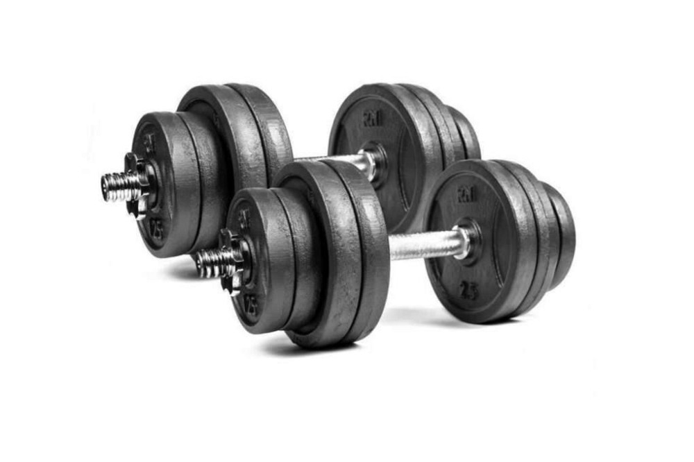 Лавка для жиму з тягою + 4 грифа + Металеві диски 65 кг Гантелі, гирі, штанги та диски набір Київ - фото 8