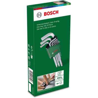 Ключ Bosch шестигранный, набор 9шт, шаровидный наконечник (1.600.A02.BX9) Винница