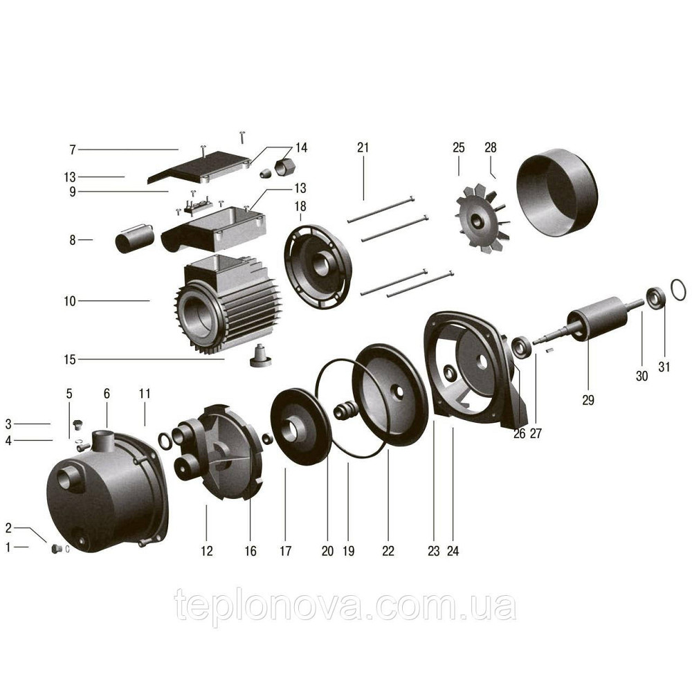 Насос відцентровий VOLKS pumpe JY1000 1,1 кВт неіржавка сталь Чернівці - фото 7