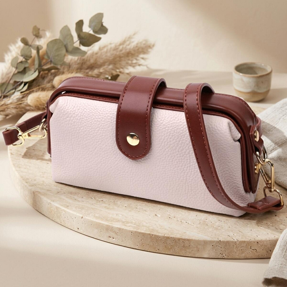 Чудовий клатч з цікавою клямкою з натуральної шкіри Vintage 22426 Білий Київ - фото 11