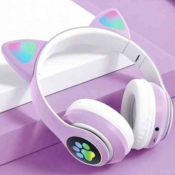 Беспроводные Bluetooth наушники VZV-23M на 400 mah с ушками,Фиолетовые SBR Киев