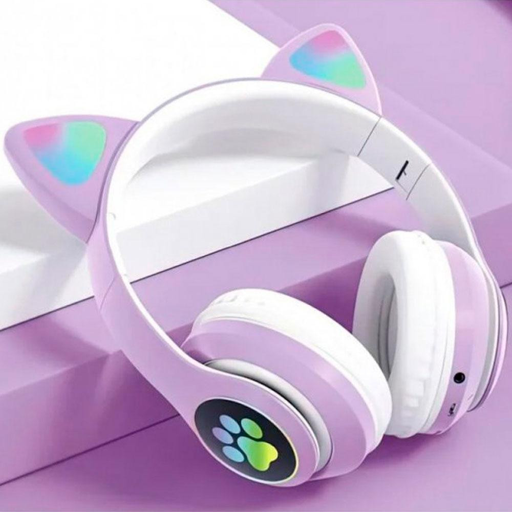 Бездротові Bluetooth навушники VZV-23M на 400 mah з вушками,фіолетовий SBR Київ - фото 1