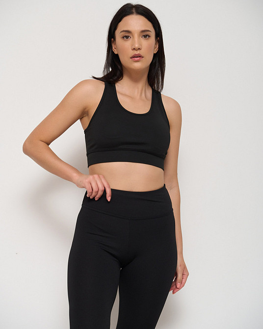 Лосини жіночі в рубчик Nicoletta 10076 Чорний, XL Київ - фото 4