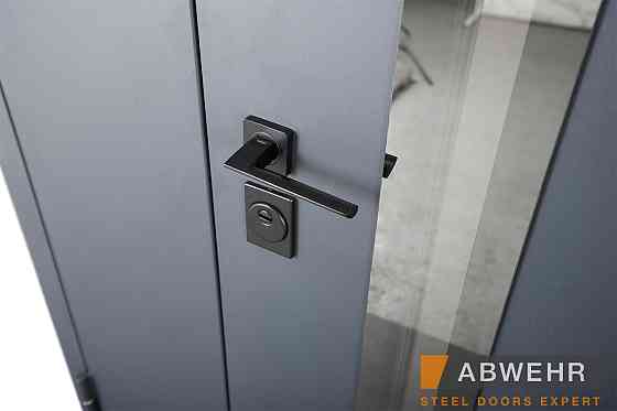 Двери уличные, модель 506 Nordi Glass RAL 7021Т со стеклопакетом 1200 Киев