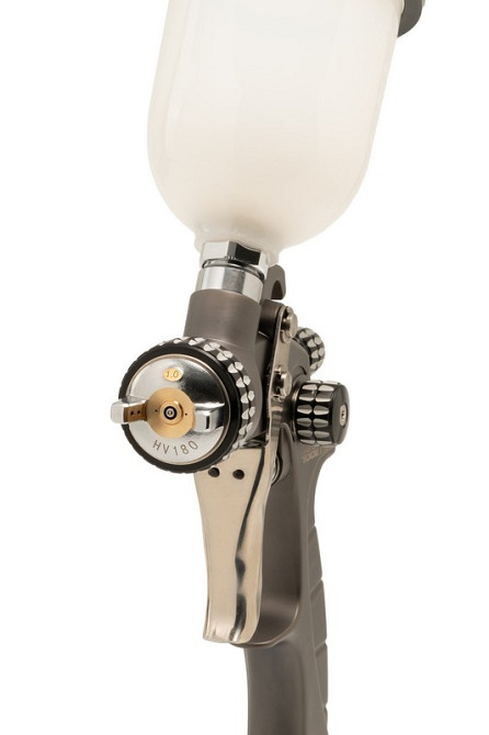 Фарбопульт пневматичний MASTERTOOL HVLP HQ MINI ВПЛБ 100 мл Ø 1,0 мм круглий/плоский факел 200 л/хв 1,5-3 бар 80-8980 Коломия - фото 2