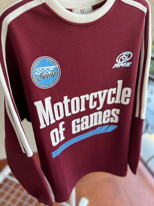 Свитшот женский W 9271 оверсайз широкий покрой надпись лампа утепленная на меху, бордовый, one size Киев - изображение 15