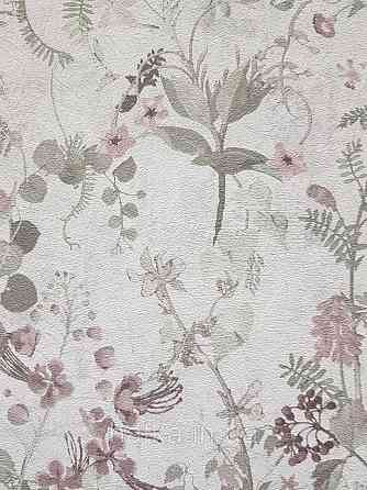 Обои виниловые на флизелине AS creation The Bos 0.53х10 растения листья цветы ягоды серые зеленые коричневые Киев