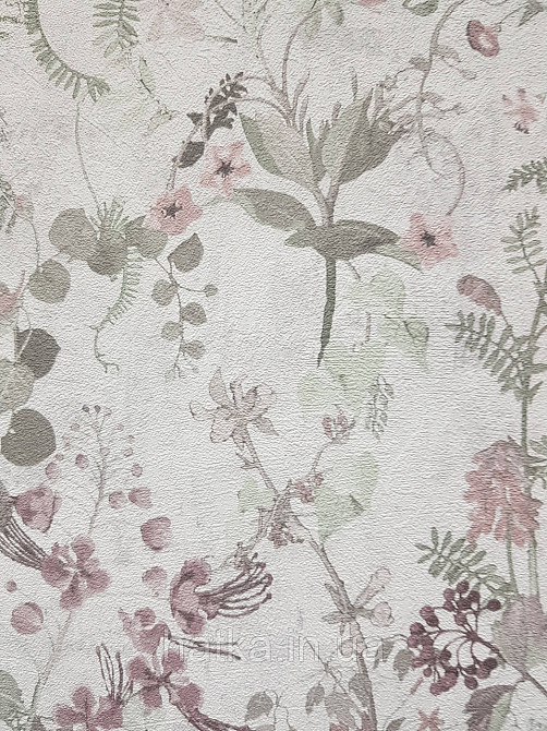 Обои виниловые на флизелине AS creation The Bos 0.53х10 растения листья цветы ягоды серые зеленые коричневые Киев - изображение 5
