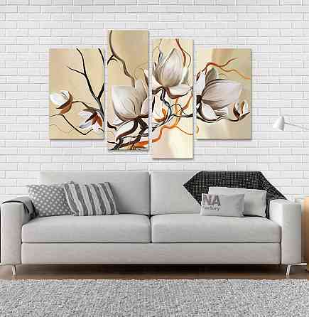 Модульна картина Абстракція Квіти Art-110_4 Київ