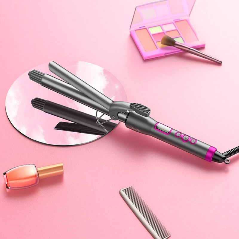 Плойка HOCO HP43 Electric manual curling iron with digital display(EU) Gray Киев - изображение 3