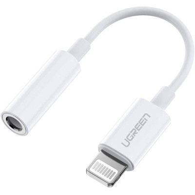 Перехідник Lightning to 3.5 mm 0.1m Headphone Jack Adapter Model US212 white Ugreen (30759) Вінниця - фото 1