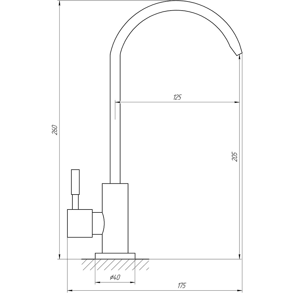 Кран для зворотнього осмосу Globus Lux ALPEN SBT1-55M-00 моно SUS304. Нержавійка з Quick Fitting Луцк - изображение 5