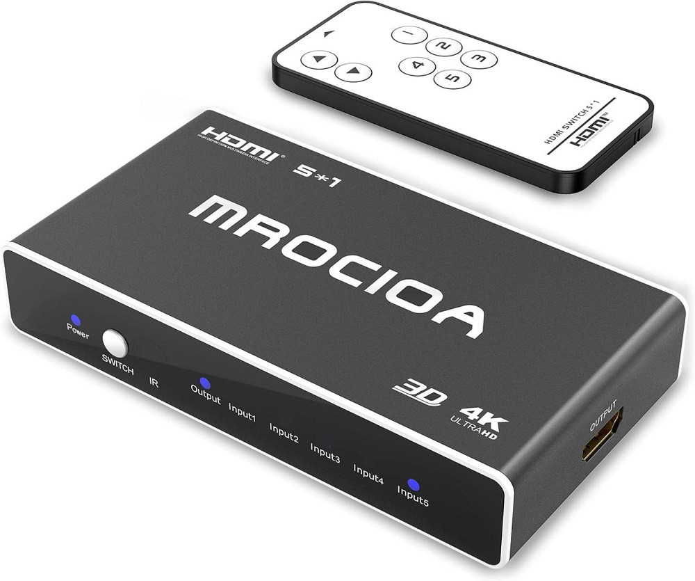 HDMI перемикач 5 вхід / 1 вихід 4K 3D High Speed з пультом для PS4 Xbox One Fire TV Apple TV Київ - фото 1