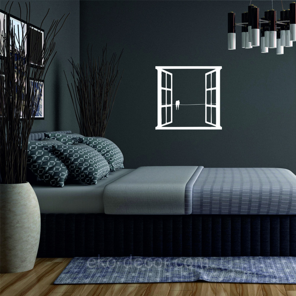 Декоративное настенное Панно «Птицы в окне» Декор на стену 90*85 см, Белый Киев - изображение 3