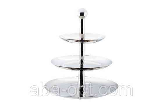 Цукерниця 3-ярусна нержавіюча Н 31 см ( шт ) Одеса
