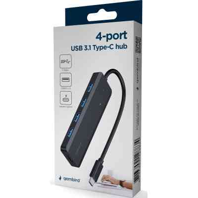 Концентратор Gembird 4 ports USB 3.1,USB-C, USB-C PD (UHB-CM-U3P4P-01) Винница