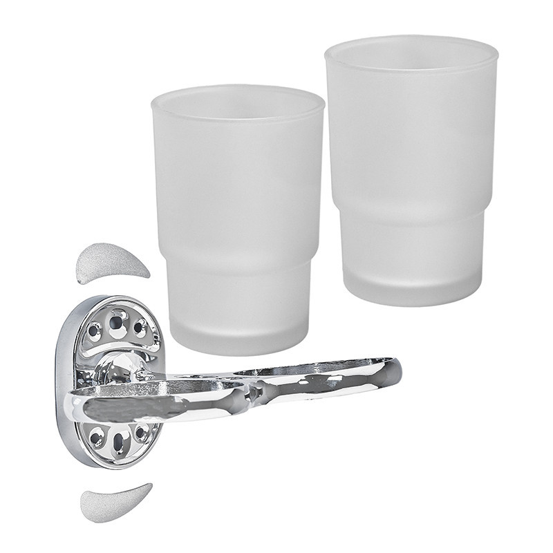 Держатель с 2 стаканами (стекло) Zerix AFB-0108 (ZX5058) Киев - изображение 3