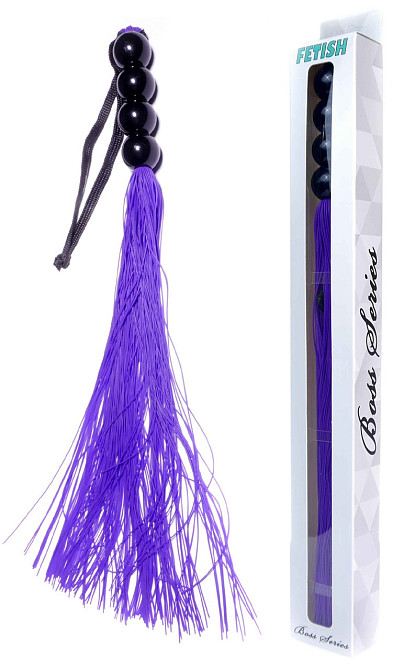 Силиконовый флогер ( длина 37 см ) Fetish Boss Series - Silicone Whip Purple 14