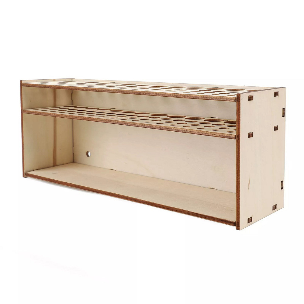 Тримач дерев'яний для пензлів, ручок, олівців. настільний, настінний органайзер для пензлів, 67 отворів Кам'янець-Подільський - фото 7