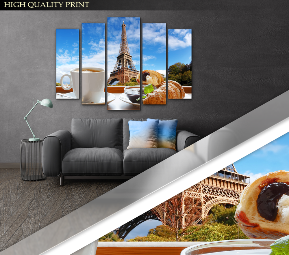 Модульна картина Сніданок в Парижі Art-306_5 ( 80х118см ) Київ - фото 3