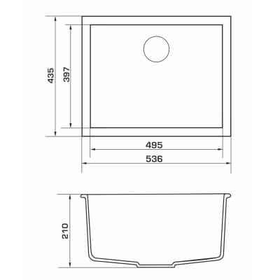 Мийка кухонна GRANADO UNDER TOP MAX white (gr3005) Вінниця