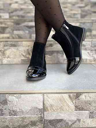 Maxi Жіночі черевики Maxi чорні замша+лак весна-осінь 36р.-23.5см 37р.-24см 38р.-25см 40р.-26см Коломыя