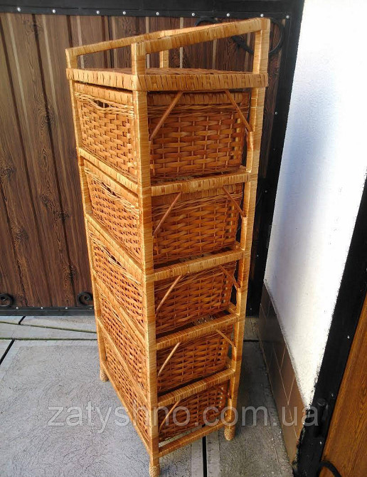 Шухляда плетеная высокая на 5 ящиков Киев - изображение 6