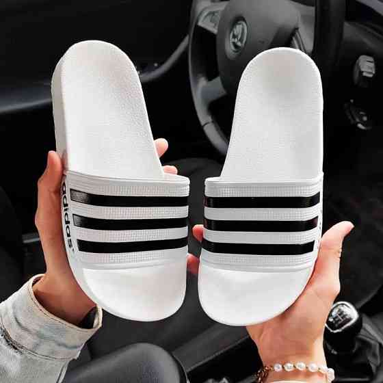 Чоловічі Білі Шльопанці Adidas Сланці Тапочки Адідас (розміри: 41,42,44,45) Дніпро