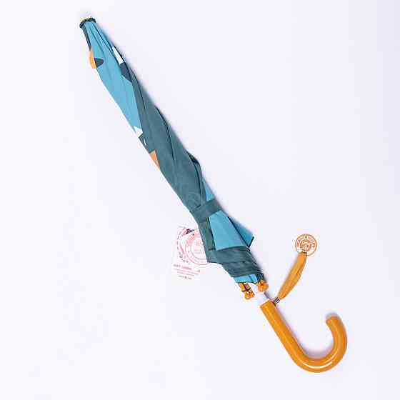 Классический детский зонт-трость механический из полиэстера прочный надежный 8 спиц диаметр 89 см Зеленый HP-23-12GR Киев