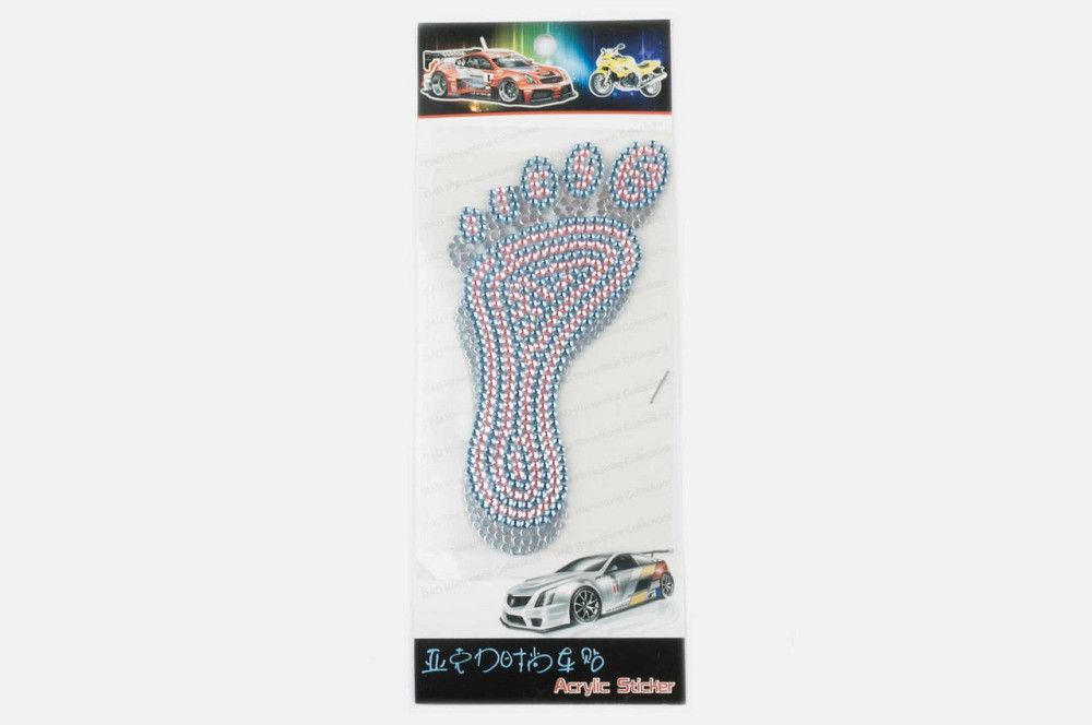 Наклейка   декор   FOOT   (16x9см, стразы розовые) Мукачево - изображение 1