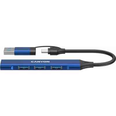 Концентратор Canyon hub DS-02 4in1 USB-A/C Blue (CNS-TDS02BL) Вінниця