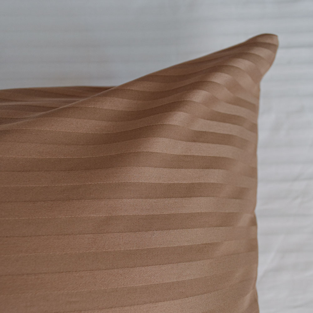 Наволочка страйп сатин на подушку 50х70 см 125 г/м2 YouStar 1 шт. (Золотисто-бежевый) Сумы - изображение 3