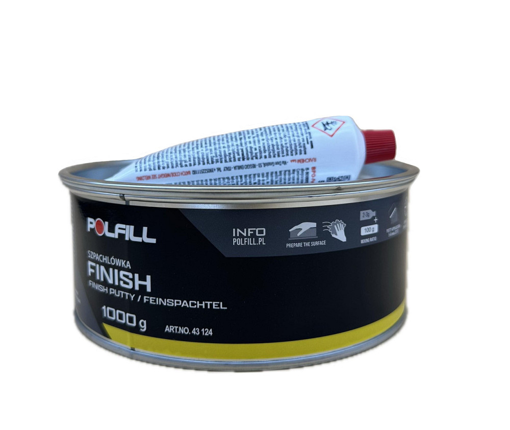 Шпаклівка фінішна (оздоблювальна) + затв. 1кг біла Polfill Київ - фото 1