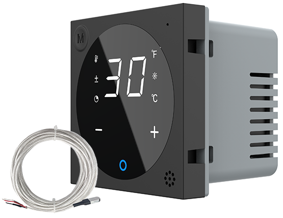 Терморегулятор (термостат) сенсорний програмований для електричної теплої підлоги LIVOLO, чорний, модуль без рамки (VL-FCQ1-2BP) Коломия - фото 1