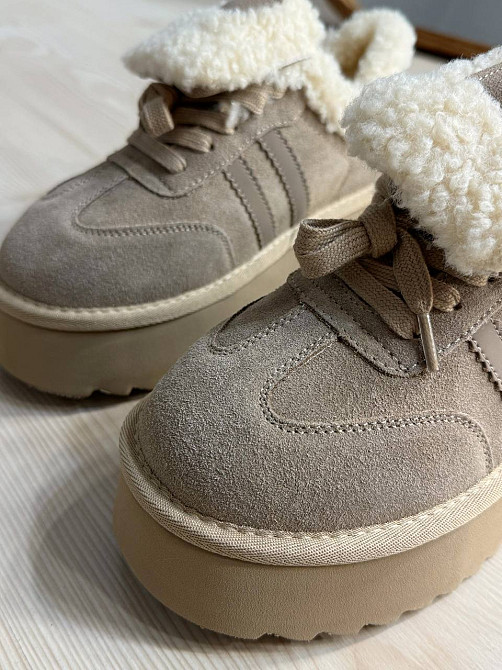 Черевики жіночі Hengji 009-3 уггі замшеві на хутрі бежеві, 36, 23 см Київ - фото 13